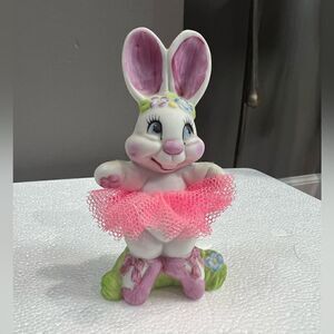 Vintage 1980's George Good Porcelain Ballerina Rabbit Figurine